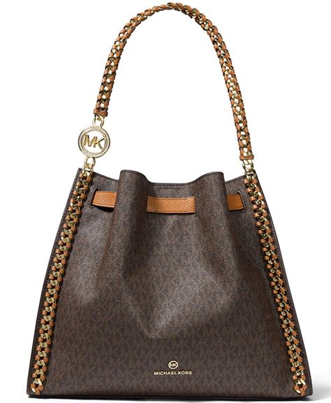 michael kors lg chain shoulder tote|Michael Kors purse chain strap.